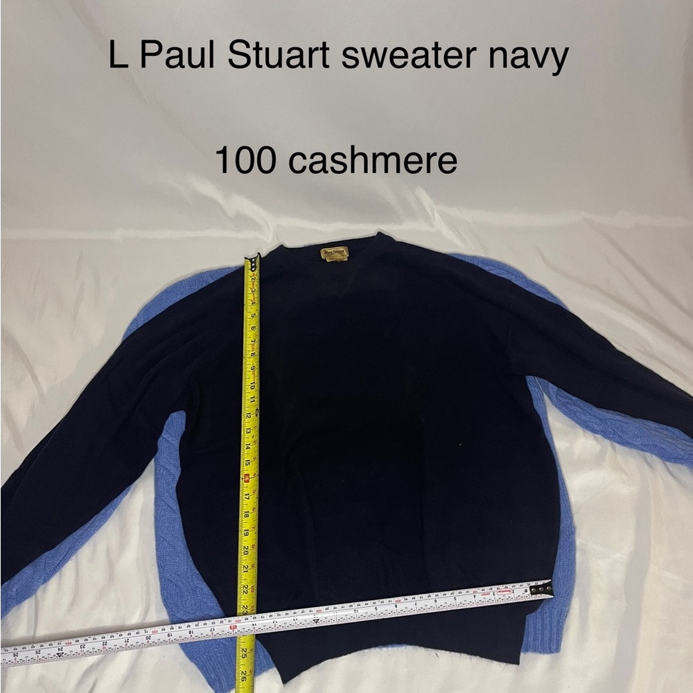 L Paul Stuart Cashmere Crewneck Sweater